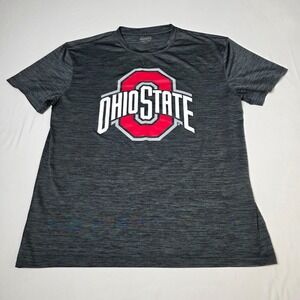 Varsity Ohio State T-Shirt Mens Large Gray Heathered Performance Athletic Tee